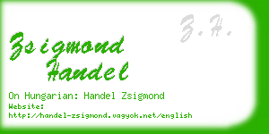 zsigmond handel business card